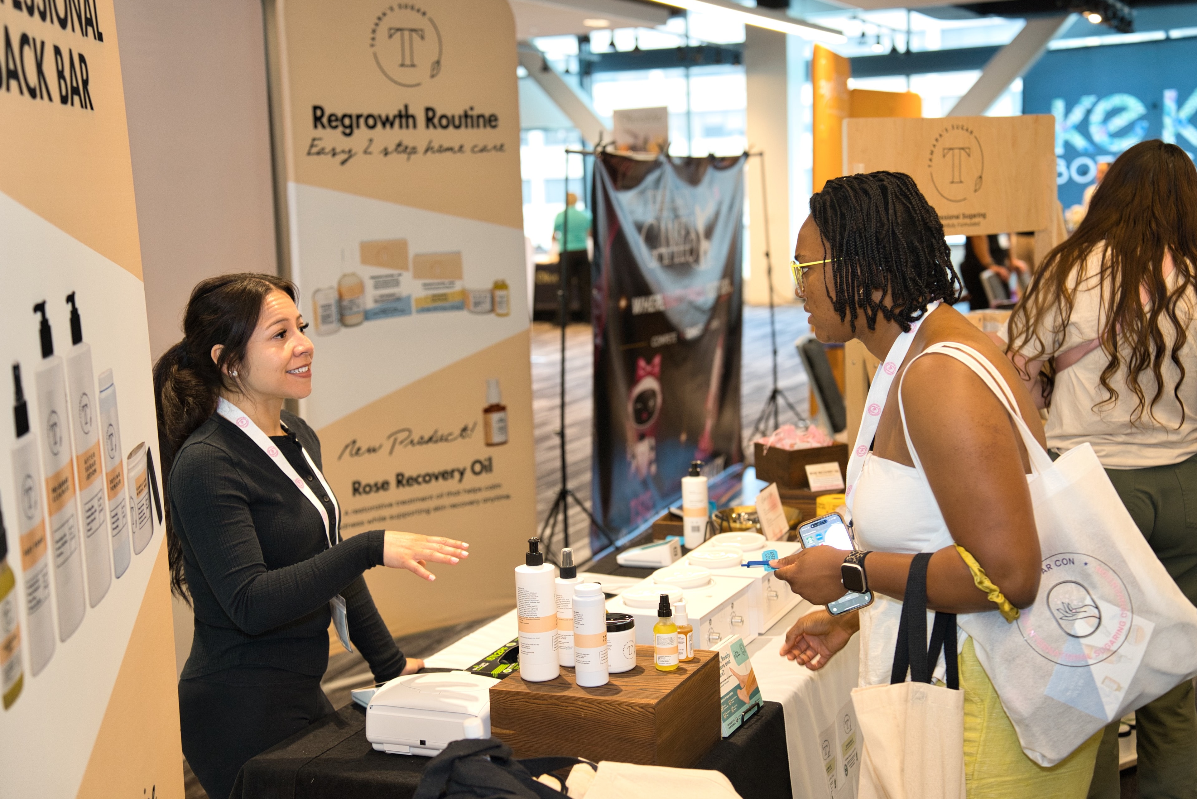Regrowth Routine vendor booth at Sugar Con 2026